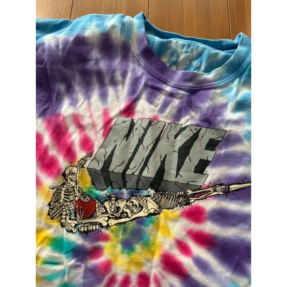 Nike Skeleton Basketball Tie Dye Exploration Swoosh Tee - Men's Medium - Picture 2 of 4